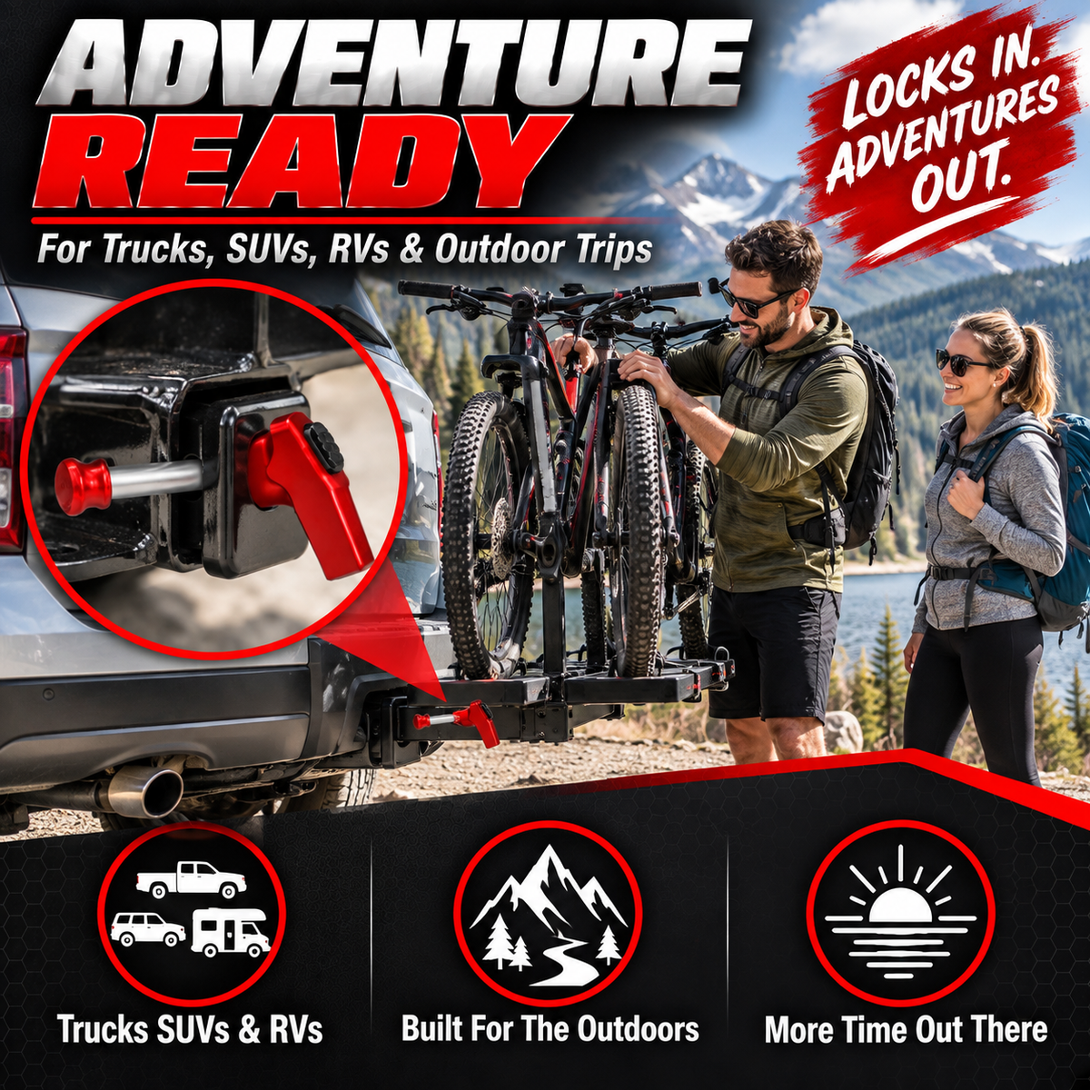 🔥 Titanium Locking Hitch Pin – Secure Your Trailer, Tow Gear & Adventures With Confidence