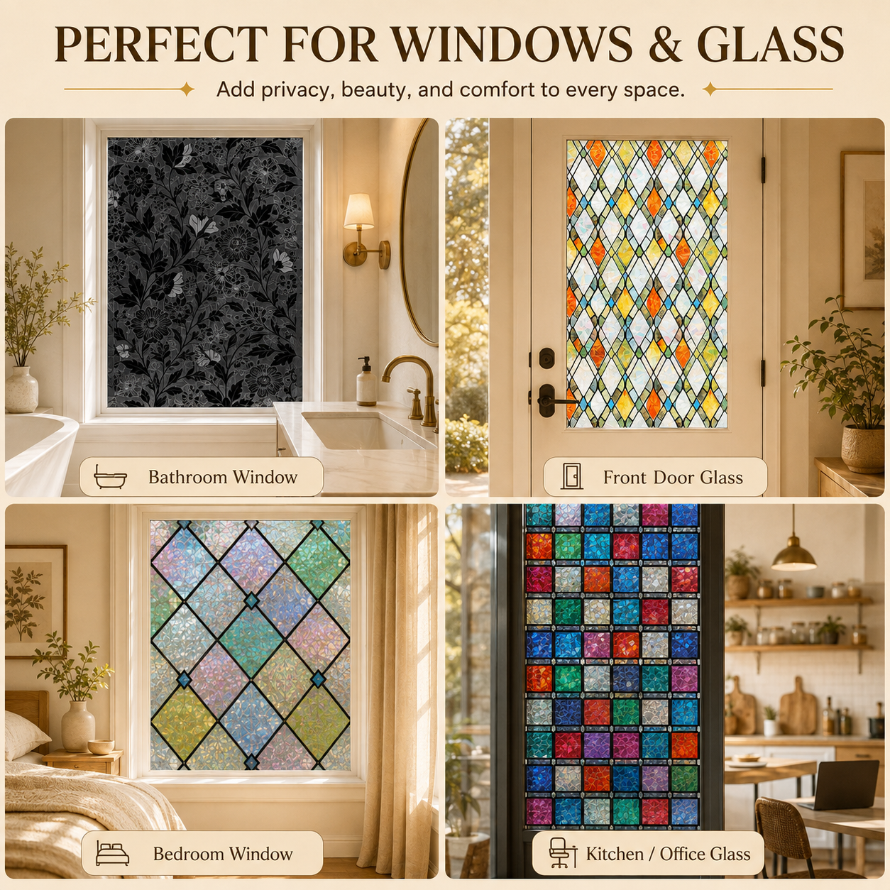 🔥 Limited Time 49% OFF - 🌈 Decorative Window Film | Turn Any Window Into Stunning Stained Glass Art
