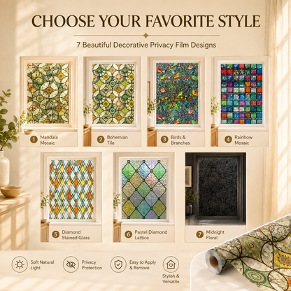 🔥 Limited Time 49% OFF - 🌈 Decorative Window Film | Turn Any Window Into Stunning Stained Glass Art