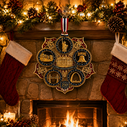 🇺🇸✨ America 250th Anniversary Commemorative Christmas Ornament
