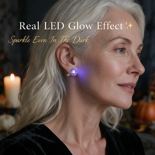 🔥Halloween Limited Edition✨ LED Crystal Crown Earrings | Glow-In-The-Dark Light Up Jewelry For Women | Elegant Halloween Party Accessories & Unique Gift