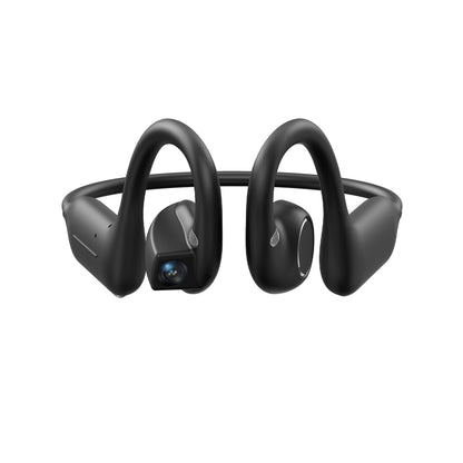 E12 Bone Conduction Bluetooth Headphones With 8MP EIS Stabilized Camera, 160+ Languages Instant Translation