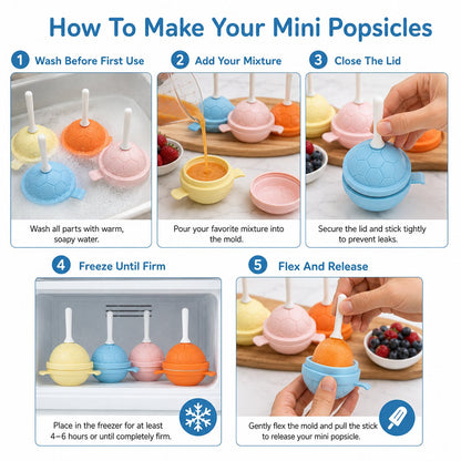 Mini Soccer Ball Silicone Popsicle Mold Set