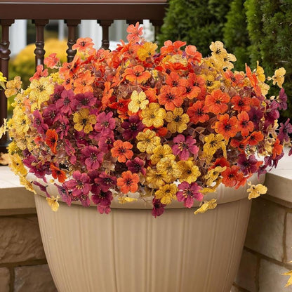 💐 summerwins Colorful UV Resistant Fake Flower Bouquet 🌸 Decorative Artificial Floral Arrangement for Home, Garden, Party & Wedding Decor