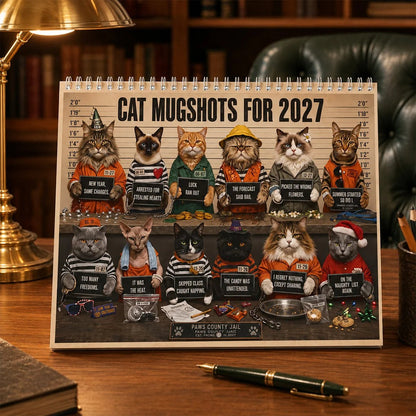 😂 Funny Cat Mugshots 2027 Calendar 📅