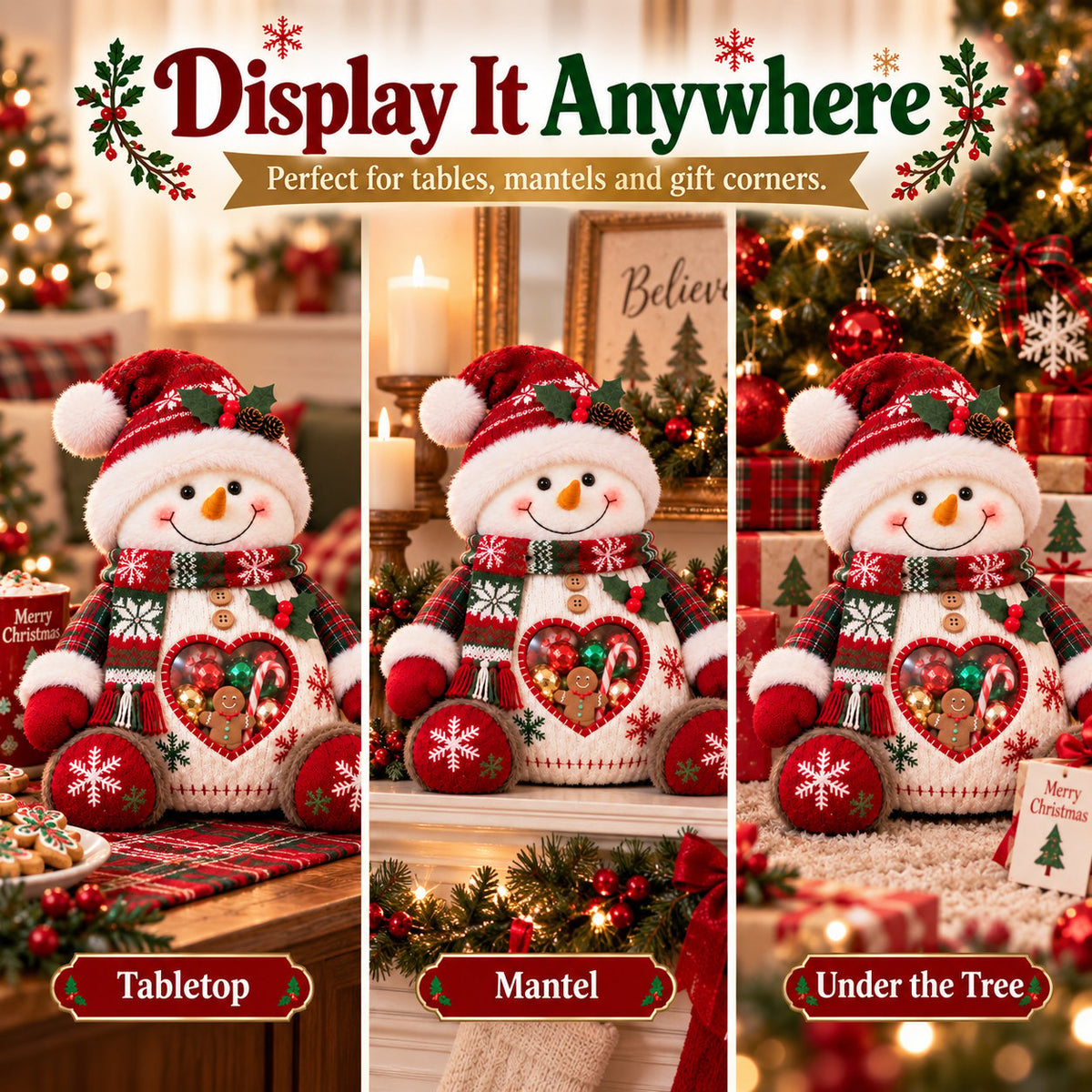 🎅 🎄 Christmas Character Refillable Treat Holder