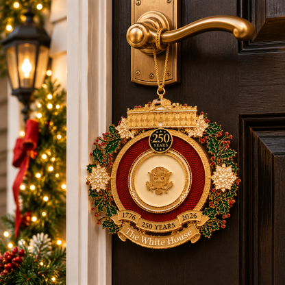 🔥Last 30pcs✨⏰ Limited anniversary edition✨49% OFF!🔥White House 250th Anniversary Commemorative Medal Christmas Tree Ornament