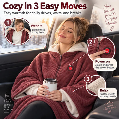 ✨Last Day 50% OFF🔥Wearable Heated Blanket Shawl | Portable USB-Powered Warmth for Home, Work & Outdoors