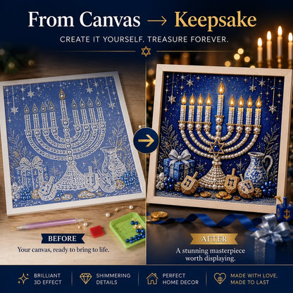 🎁Last Day 49% OFF - 🕎✨DIY Hanukkah Pearl Art Kit