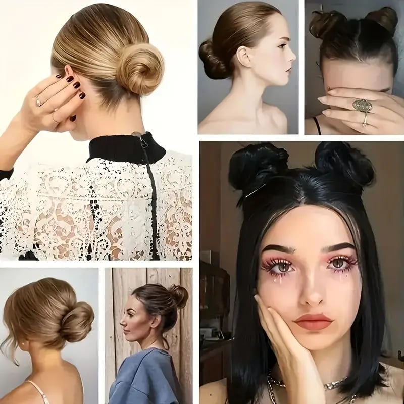 Synthetic Messy Bun Hair Piece for Women, Curly Updo Scrunchie Extension for Instant Volume and a High Crown