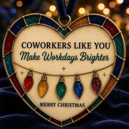 ⏳ Last Day 49% OFF – ❤️ Christmas Heart Ornament Collection | 7 Stained-Glass-Inspired Designs with Meaningful Messages for Mom, Grandma, Sister, Teachers, Coworkers, Neighbors & Friends 🎄