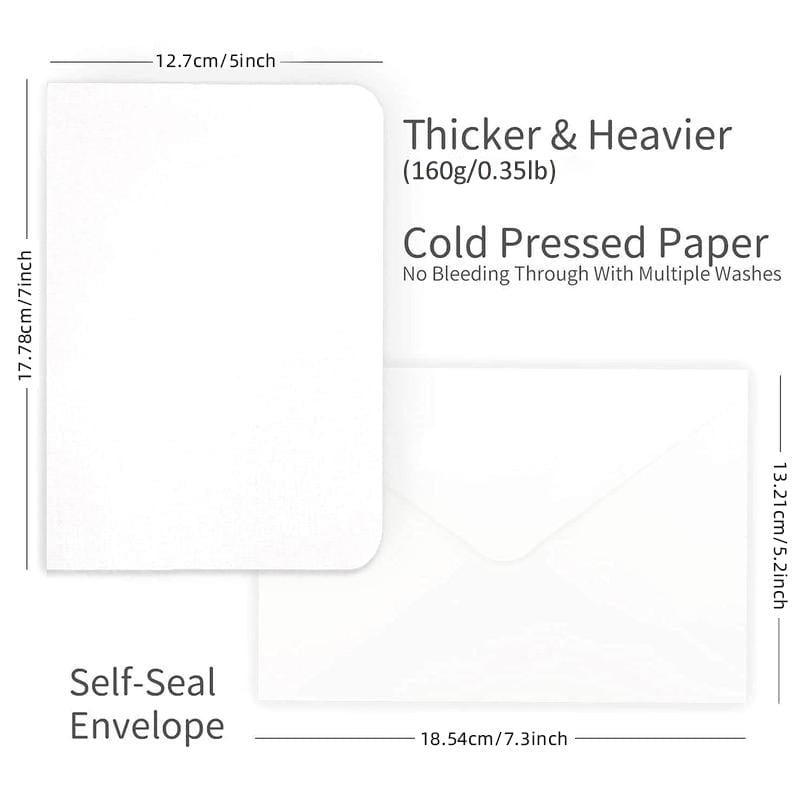 🔥LAST DAY 50% OFF - 🌈Blank Watercolor Cards and Envelopes | Create Christmas Cards That Feel Truly Personal 🎄❤️