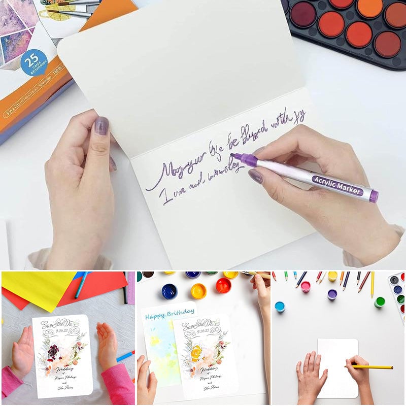 🔥LAST DAY 50% OFF - 🌈Blank Watercolor Cards and Envelopes | Create Christmas Cards That Feel Truly Personal 🎄❤️