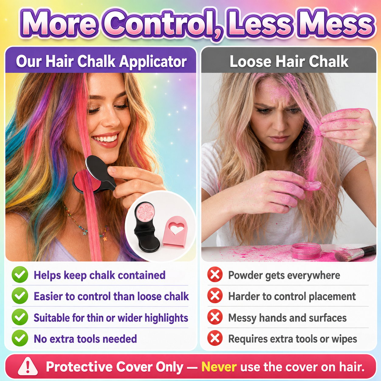 12-Color Temporary Hair Chalk Applicator Set
