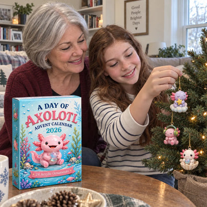 🎄CHRISTMAS KICKOFF 49% OFF - A Day of Axolotl Advent Calendar 2026 | 24 Days of 3D Axolotl Surprises 🦎