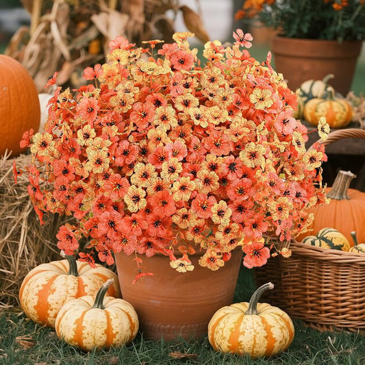 💐Colorful UV Resistant Fake Flower Bouquet 🌸 Decorative Artificial Floral Arrangement for Home, Garden, Party & Wedding Decor