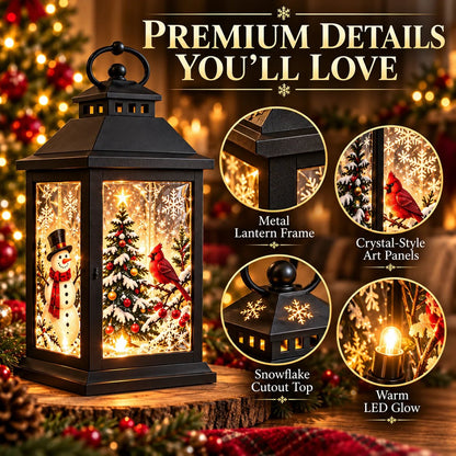🎄✨ Interchangeable Crystal Lantern™ – Light-Up Holiday Décor