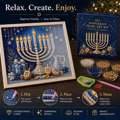🎁Last Day 49% OFF - 🕎✨DIY Hanukkah Pearl Art Kit