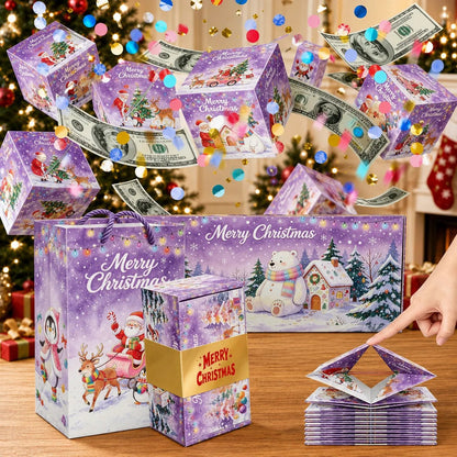 🎁 LAST DAY 49% OFF – Pop-Up Surprise Gift Box | Exploding Confetti Gift Box with 6 Flying Cubes, Matching Gift Bag & Hidden Space for Cash, Jewelry or Keepsakes ✨