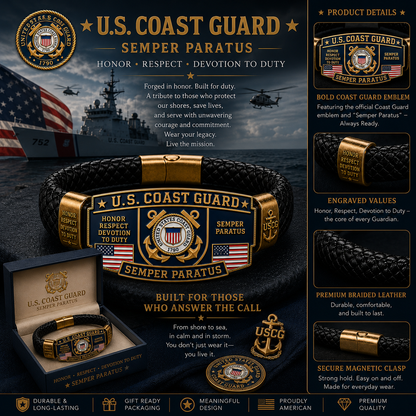 ⚓Last Day Promo: 49% OFF 🌊U.S. Coast Guard Semper Paratus Tribute Bracelet