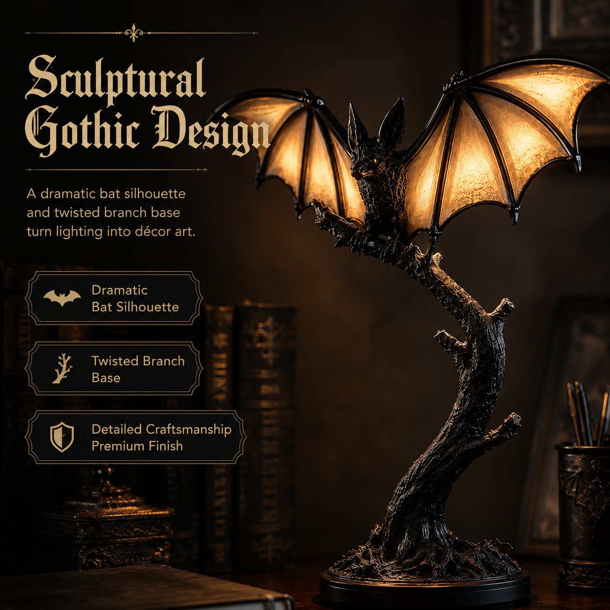 Glowing Bat Desk Lamp