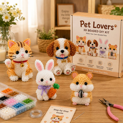 🧵✨ Tiny 3D Beaded Animal DIY Kit