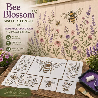 🌿 Garden Wall Stencil, Reusable DIY Kit for Walls, Fences & Patios