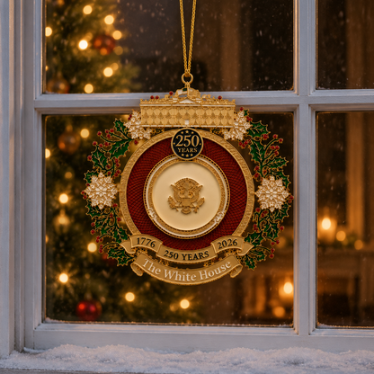 🔥Last 30pcs✨⏰ Limited anniversary edition✨49% OFF!🔥White House 250th Anniversary Commemorative Medal Christmas Tree Ornament