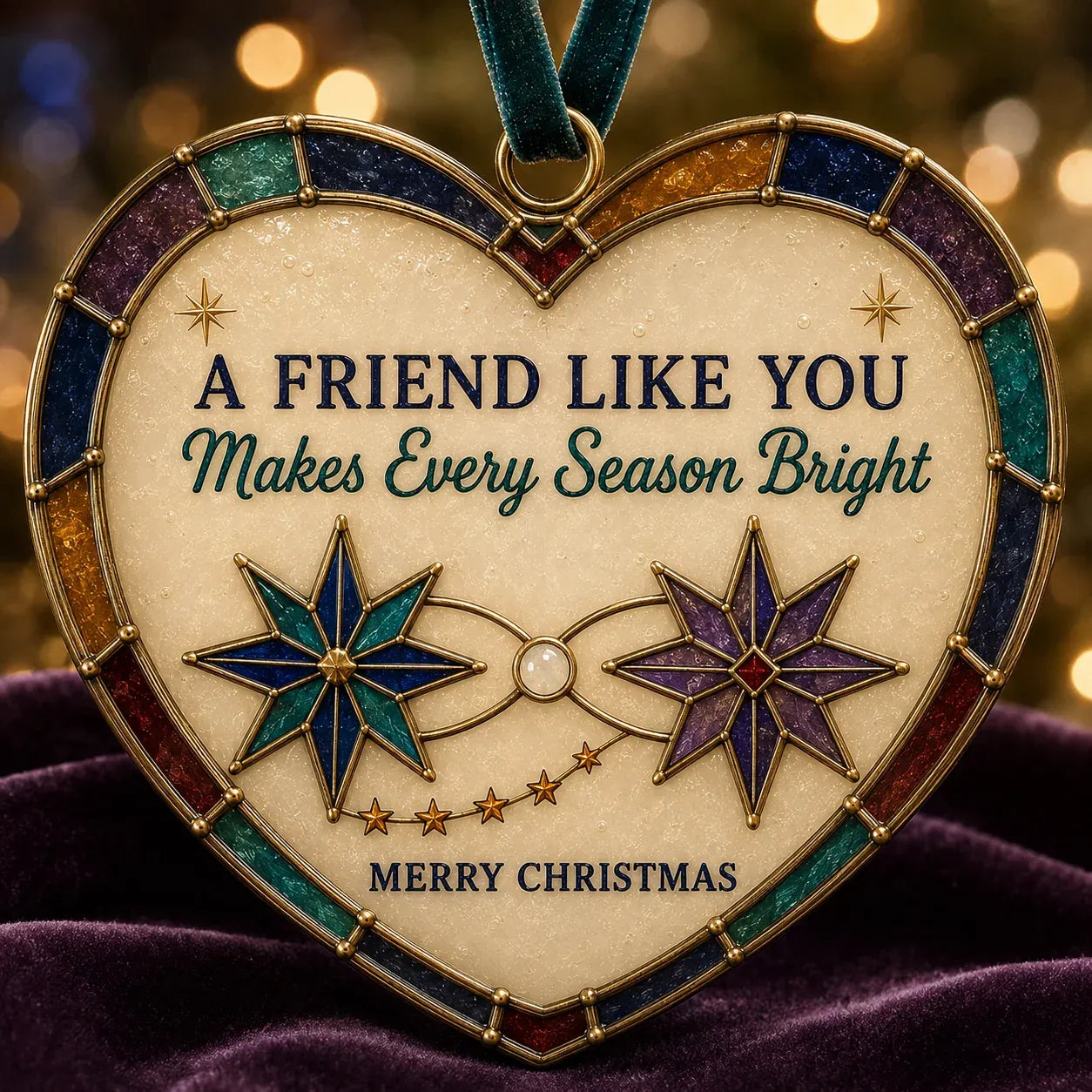 ⏳ Last Day 49% OFF – ❤️ Christmas Heart Ornament Collection | 7 Stained-Glass-Inspired Designs with Meaningful Messages for Mom, Grandma, Sister, Teachers, Coworkers, Neighbors & Friends 🎄
