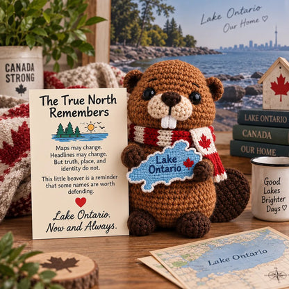 Lake Ontario Emotional Support Beaver | Canadian Crochet Keepsake with Message Card