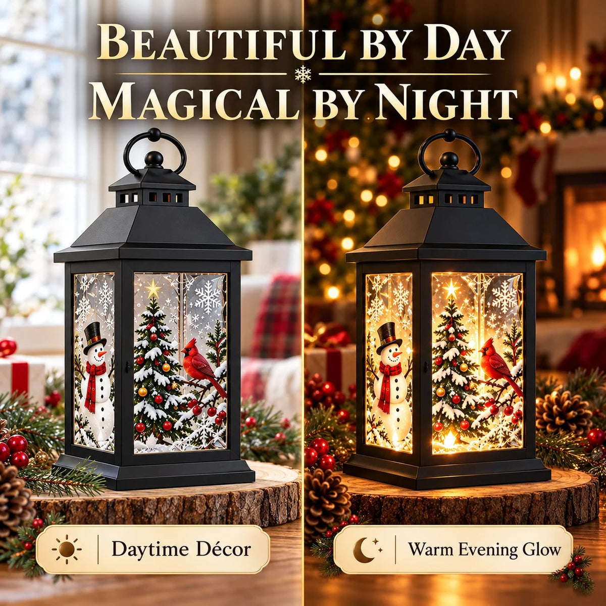 🎄✨ Interchangeable Crystal Lantern™ – Light-Up Holiday Décor