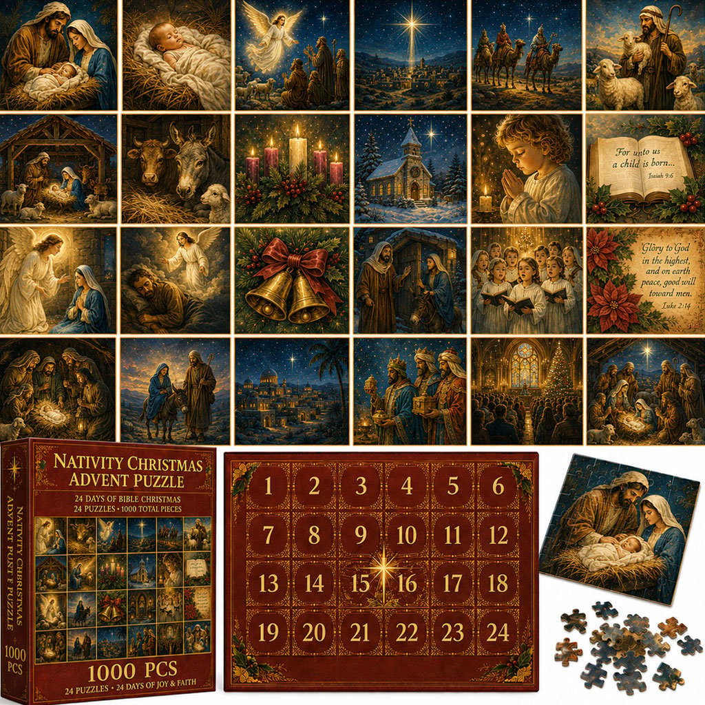 🔥Last Day 49% OFF - 🎄✝️Nativity Christmas Advent Puzzle