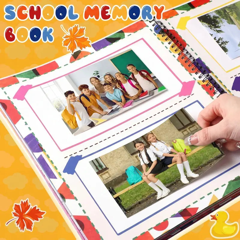 📚❤️School Memory Book - Preschool to 12th Grade Keepsake Album for Cherished School Photos & Childhood Memories