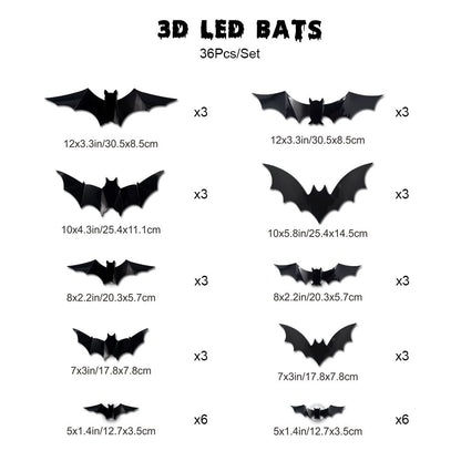 🔥Last Day SAVE 48% OFF🦇3D Bat Design LED Decoration🕷️
