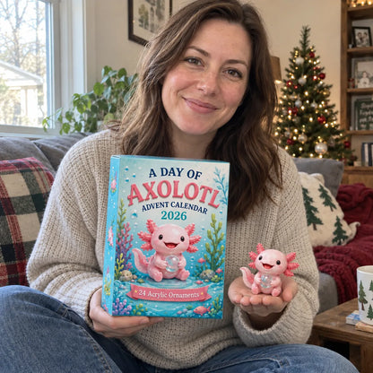 🎄CHRISTMAS KICKOFF 49% OFF - A Day of Axolotl Advent Calendar 2026 | 24 Days of 3D Axolotl Surprises 🦎