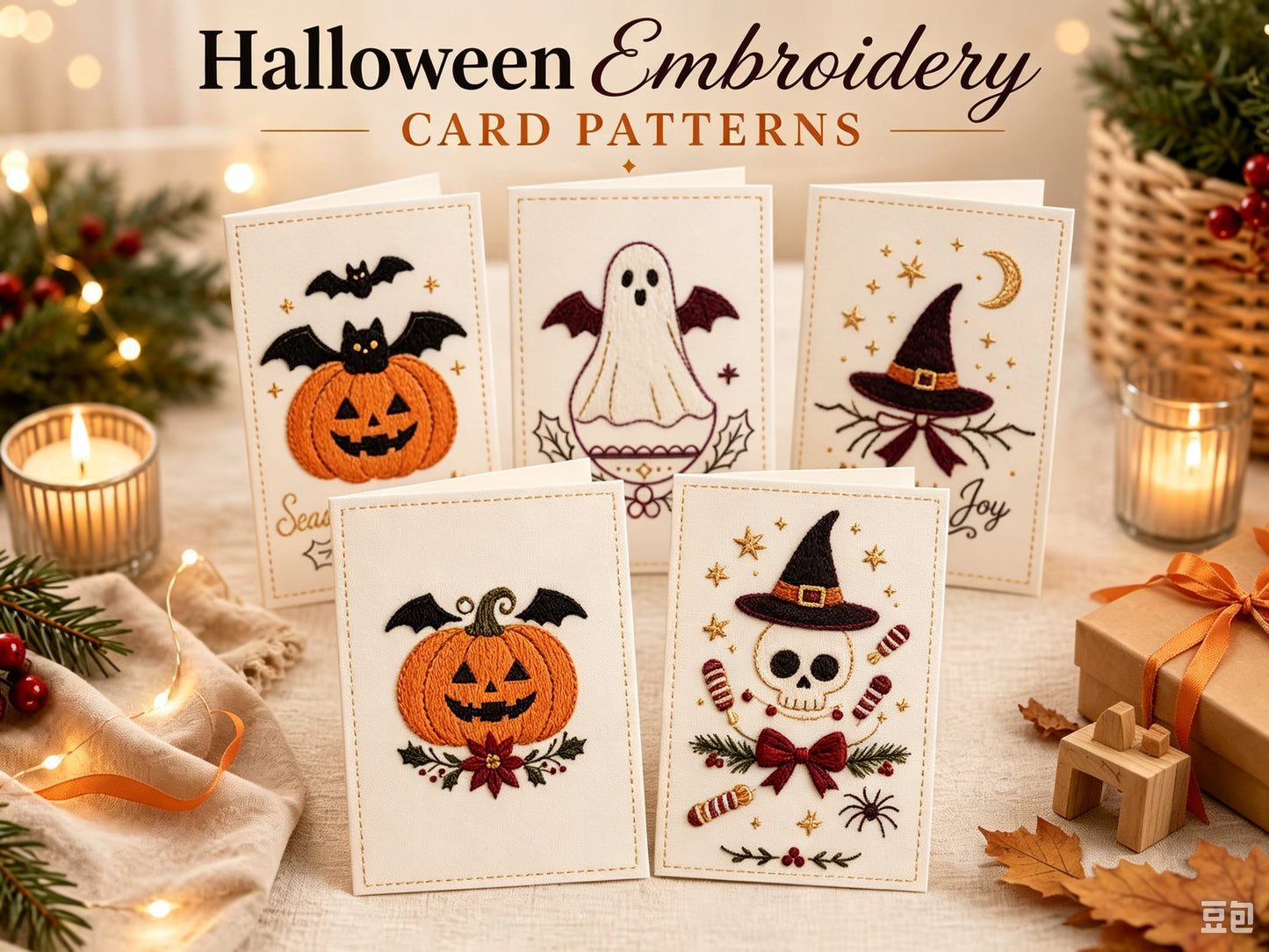 🌲 🪡 Christmas Hand Embroidery Card DIY Kit | Stitch Your Way Into the Christmas Spirit ✨ 🎁