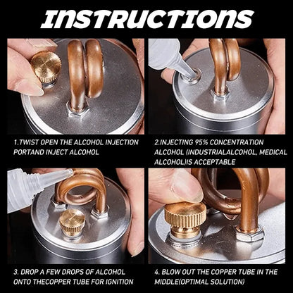 🎉LAST DAY 49% OFF -🔥High-Power Portable Mini Outdoor Spirit Burner & Alcohol Stove🍵
