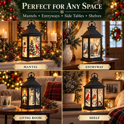 🎄✨ Interchangeable Crystal Lantern™ – Light-Up Holiday Décor