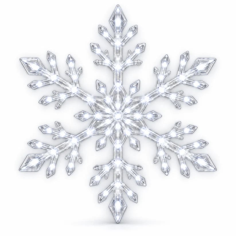 ❄️ 12PCS LED Snowflake Wall Lights – Peel & Stick Winter Wonderland Christmas Decor🎄