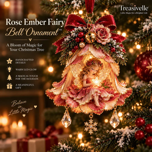 ⏳ Last Day 49% OFF – 🧚 Enchanted Fairy Bell Christmas OrnamentTM | 7 Light-Up Floral Designs with Warm LED Glow & Crystal Charms ✨