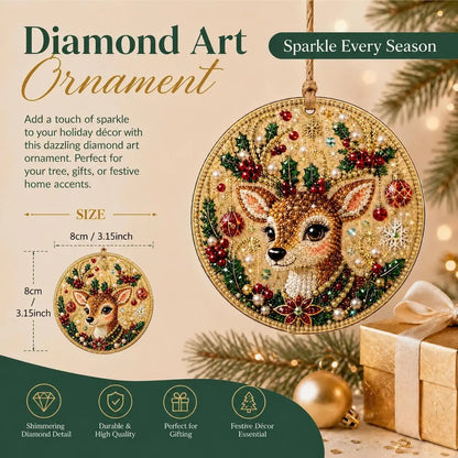 🔥Hot Sale 49% Off🎄Christmas DIY Diamond Painting Ornaments Kit (6-Piece) – Xmas Tree Hanging Craft Decoration