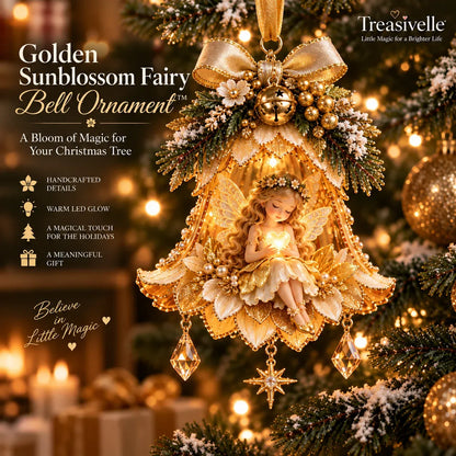 ⏳ Last Day 49% OFF – 🧚 Enchanted Fairy Bell Christmas OrnamentTM | 7 Light-Up Floral Designs with Warm LED Glow & Crystal Charms ✨