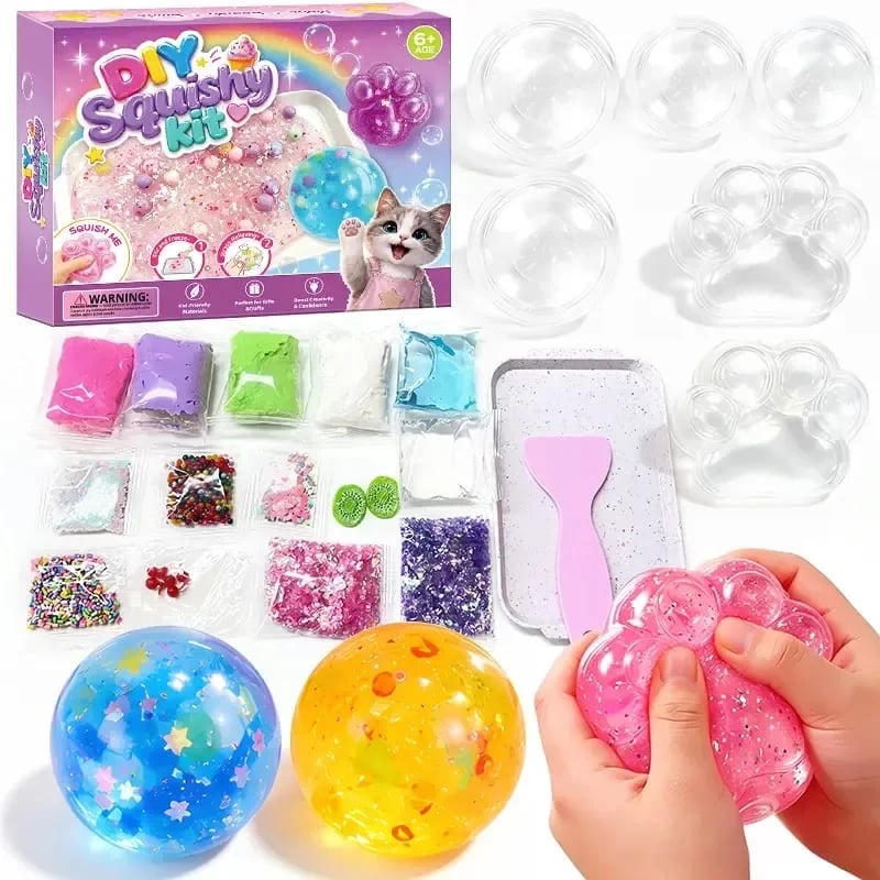 🔥HOT SALE🔥🐾 Kawaii DIY Cat Paw Kit – Super Soft Squishy Craft for Creative & Sensory Fun