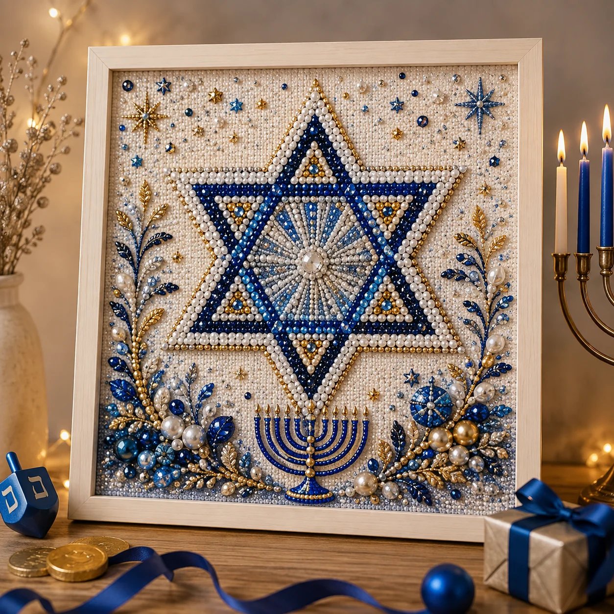 🎁Last Day 49% OFF - 🕎✨DIY Hanukkah Pearl Art Kit