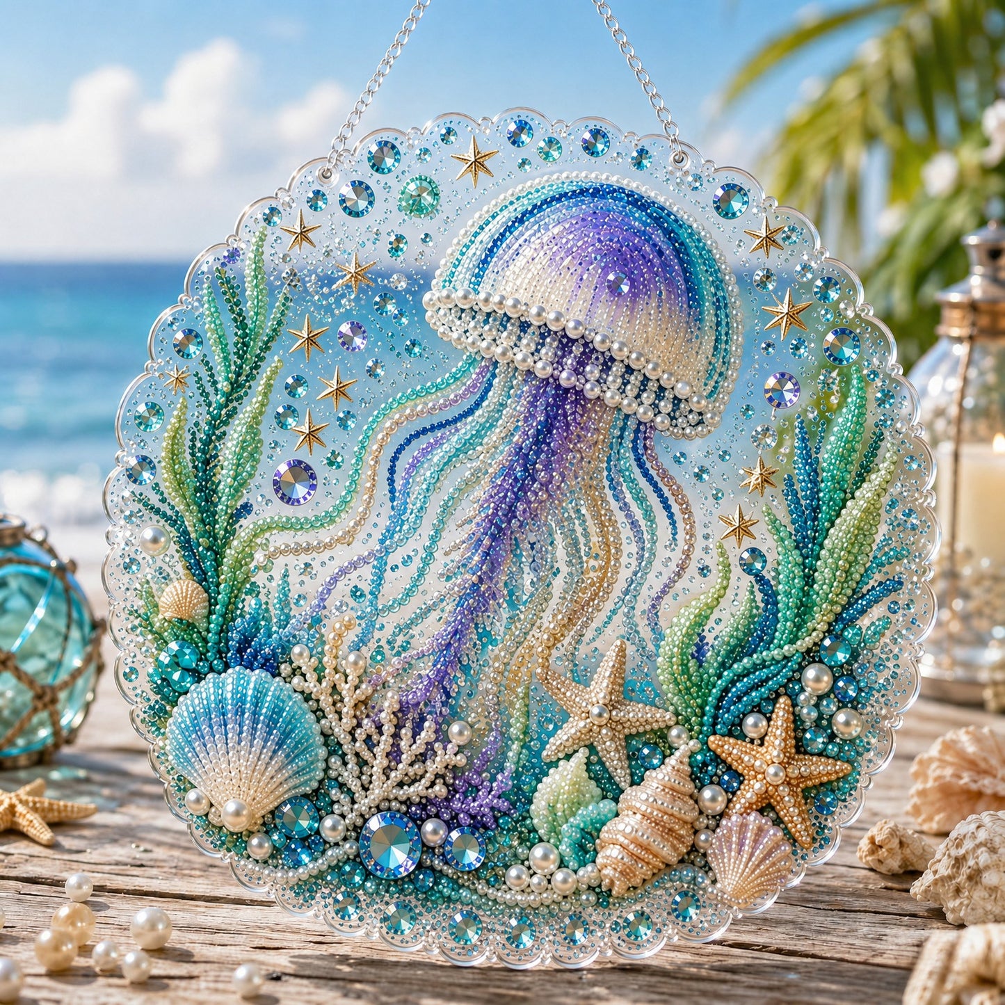🔥BUY 3 GET 1 FREE  - 🌊✨Ocean Pearl Art DIY Hanging Ornament Kit