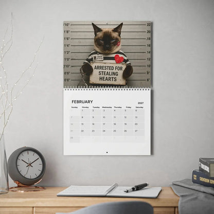 😂 Funny Cat Mugshots 2027 Calendar 📅