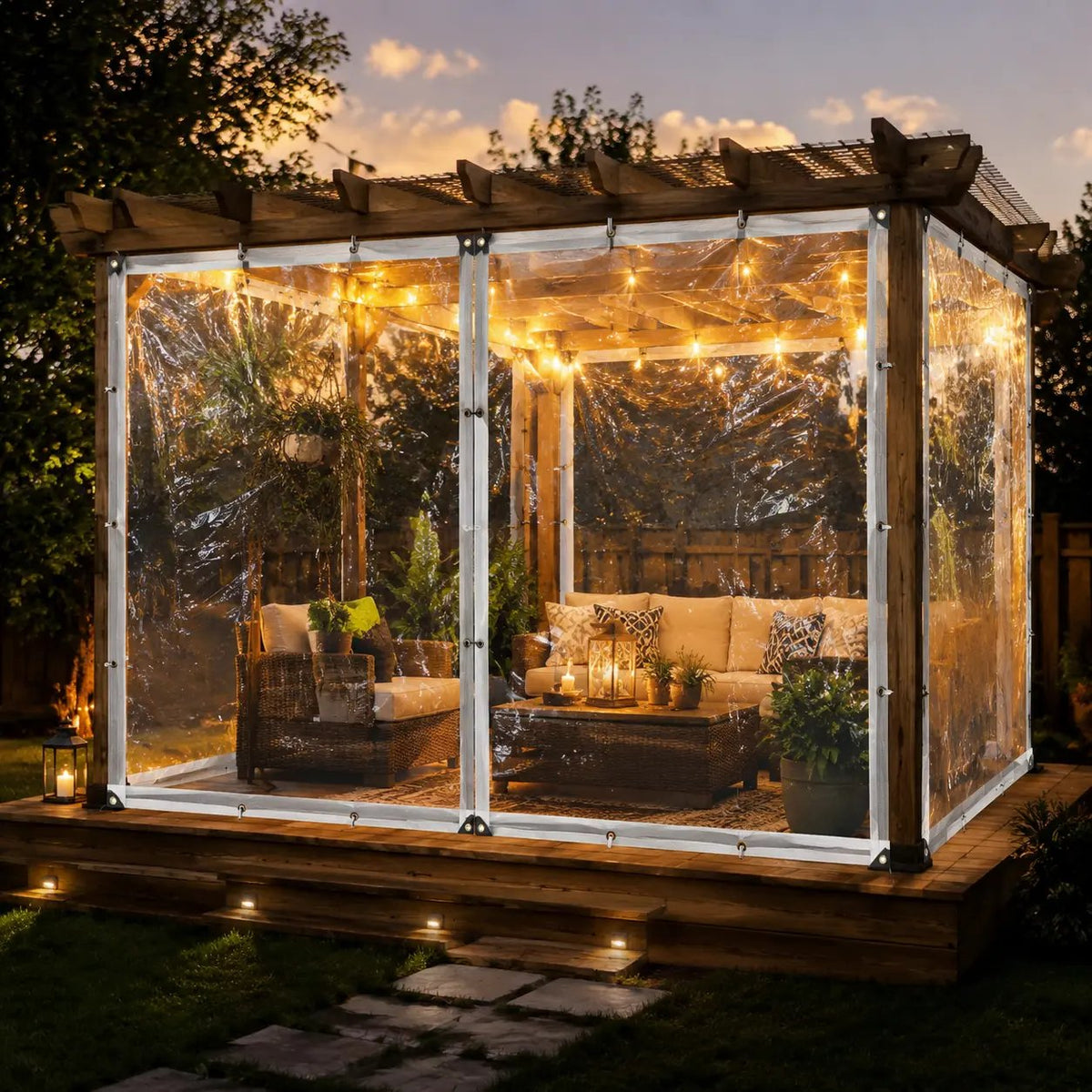 🌿 10×13 FT Clear Waterproof Tarp