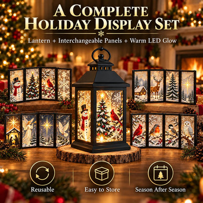 🎄✨ Interchangeable Crystal Lantern™ – Light-Up Holiday Décor