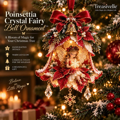 ⏳ Last Day 49% OFF – 🧚 Enchanted Fairy Bell Christmas OrnamentTM | 7 Light-Up Floral Designs with Warm LED Glow & Crystal Charms ✨