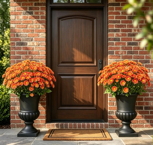 ⚡Last Day 70% OFF🌼Welcome autumn- Artificial Outdoor Sunset Mums Flowers - UV resistant, Waterproof, Windproof